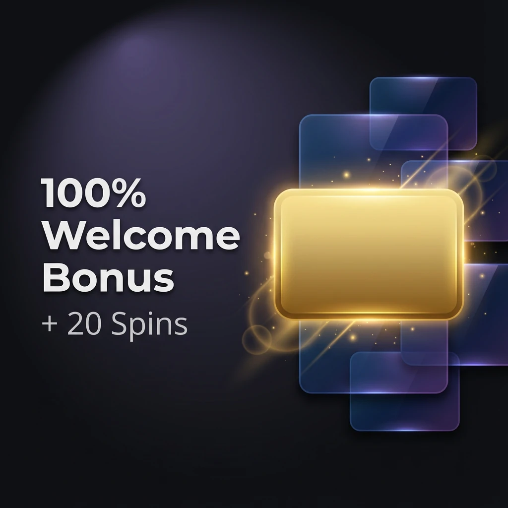 100% Welcome Bonus + 20 Spins